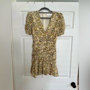 ASTR the Label Lucky Me Dress in Mustard & Blue Daisy Floral